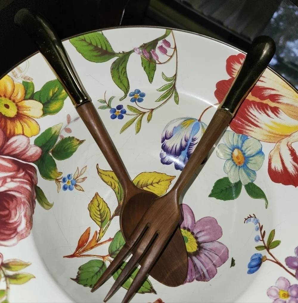 Wooden Utensils With solid brass handles